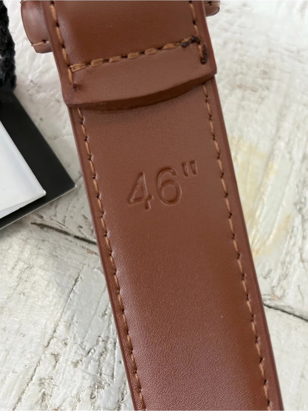 Mio Marino Collection Classy Prong Buckle Belt NWT size 46 Brown Leather Cllase